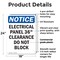 Signmission Electrical Panel 36 Clearance, 18 in W x Rectangle, Plastic OS-2PACK-NS-P-1824-V-11665 - alternate 6